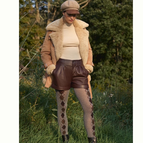 Free People Avec Les Filles Faux Leather Shorts - Picture 1 of 3